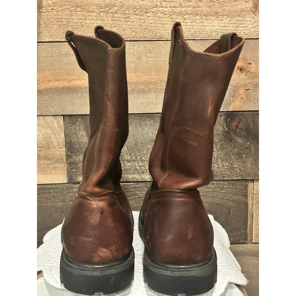 IRON‎ AGE IA0194 Wellington Boot Sz 13 W Brown Composite Toe Yarder
